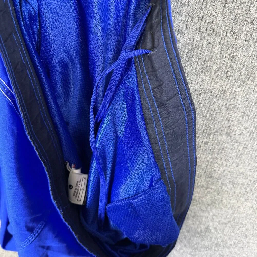 Nike Men Swim Trunks Board Shorts Size 2XL Blue Black Lined Cargo Pocket (40x6)